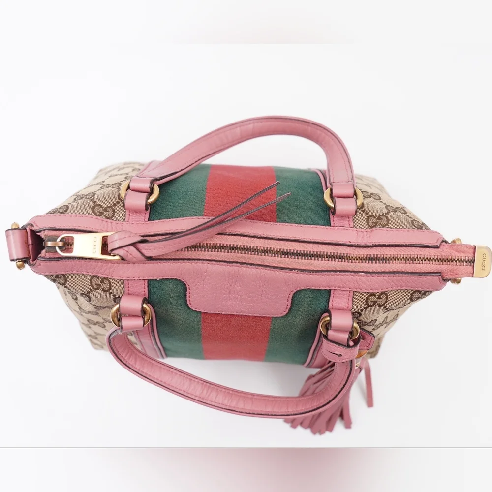 Gucci Pink and Beige Tote Bag - Picture 11 of 16